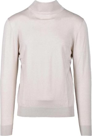 Wild Cashmere Zijde Kasjmier Trui - Heren - Coltruien - Beige - L - Kasjmier - Truien & Vesten