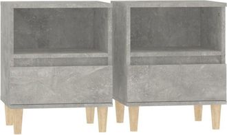 vidaXL Bedside Cabinets 2 pcs Concrete Grey 40x35x50 cm Vidaxl