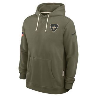 Nike New Orleans Saints Salute to Service Sideline Dominant Force Nike Mens Dri-FIT NFL Pullover Hoodie in Brown | 03AZ2DHA2M-D4V