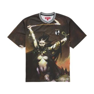 SUPREME Tops, Heren, Veelkleurig, L, Frank Frazetta Voetbalshirt