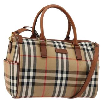 Burberry Pre-owned Handbags, female, Beige, Size: ONE SIZE Pre-owned Vintage Canvas Hand Bag