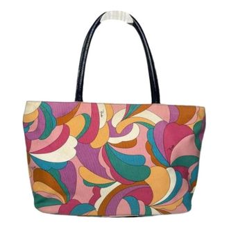 Emilio Pucci Pre-owned Tote Bags, female, Multicolor, Size: ONE SIZE Pre-owned Cotton Shoulder Bag