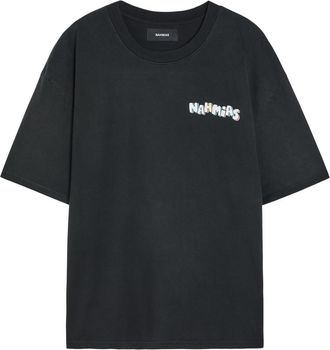 Nahmias Swirl Star Printed Cotton T-shirt - Black - XL
