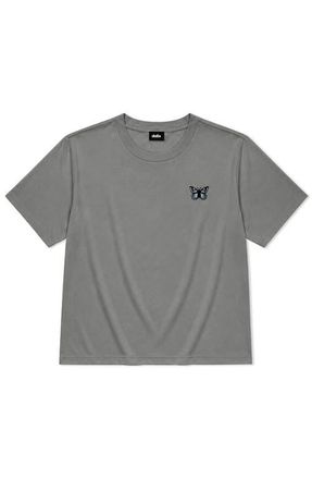 Dalix Butterfly Relaxed Midweight Jersey Tee in Shadow at Nordstrom, Size Xx-Large