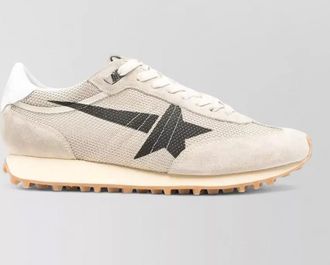 Golden Goose marathon sneaker mesh upper suede leather heel