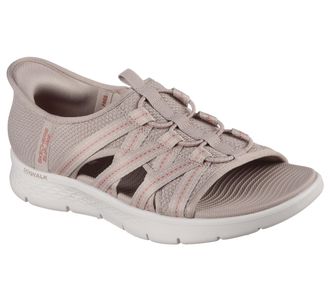 Skechers Womens Hands Free Slip-ins Go Walk Flex Sandal - Sadie Fisherman, Taupe, 2 UK