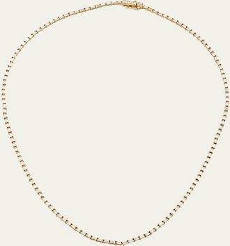 Lana Jewelry 14K Yellow Gold Baguette Diamond Tennis Necklace. 16L