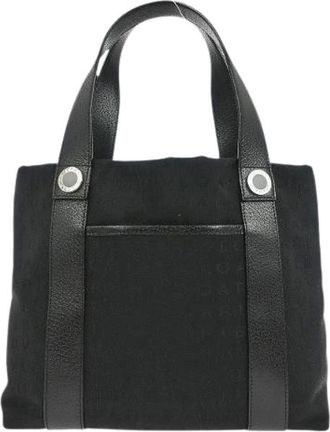 Bulgari Pre-owned Tote Bags, female, Black, Size: ONE SIZE Pre-owned Canvas Tote Bag