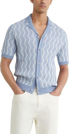 Reiss Johnny Cuban Button Th Sweater