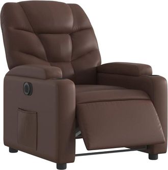 vidaXL Poltrona Reclinabile Elettrica Marrone in Similpelle - Vidaxl