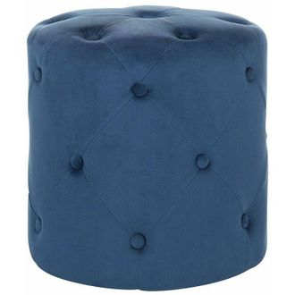 Beliani Beliani - Pouf in velluto color blu scuro Corolla