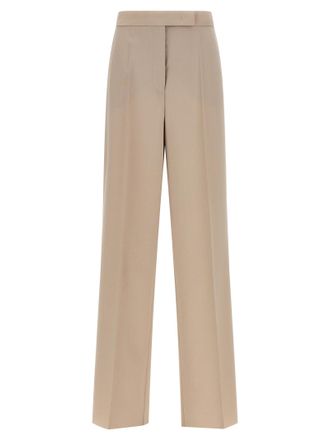 Max Mara Beige Virgin Wool Dress Womens Pants