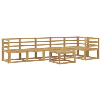 vidaXL Conjunto De Sof&aacute;s De Exterior 7 Pcs Blanco Vidaxl