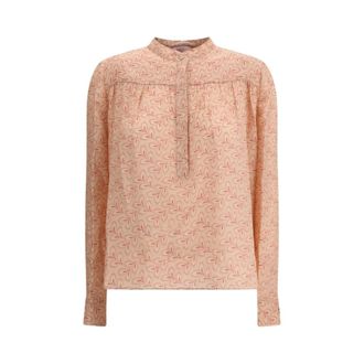 Kristina Ti Foliage Print Blouse - - Blouses & Shirts - Donna - Rosa - M
