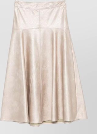 Forte_Forte panelled high-rise flared midi skirt