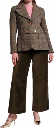 Frances Valentine Ace Velvet Pants In Olive