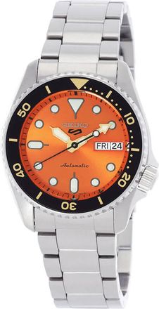 Seiko Seiko 5 Automatic Orange Dial Unisex Watch SRPK35