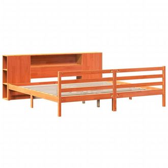 Berkfield Home Decorative Bookcase Bed without Mattress Wax Brown 200x200 cm Sol
