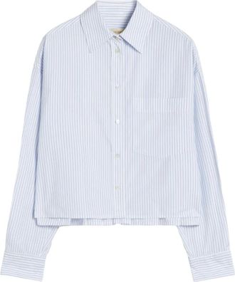 Max Mara Dames, Blouses & Shirts, Blauw, Maat: 2XL Katoen