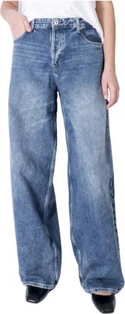 AG - Adriano Goldschmied Vintage Blue Wide Leg Jeans - Dames - Loose Fit Jeans - Blauw - W26 - Katoen - Jeans