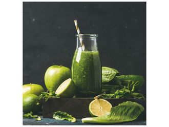 Schubiger M&ouml;bel Digitaldruck auf Glas Gr&uuml;ner Smoothie