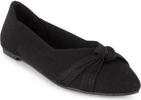 Elie Tahari Catalina Pointed Toe Knit Flat in Black at Nordstrom Rack, Size 6.5