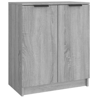 vidaXL Vidaxl - Mueble Zapatero De Madera Contrachapada Gris Sonoma 59x35x70 Cm