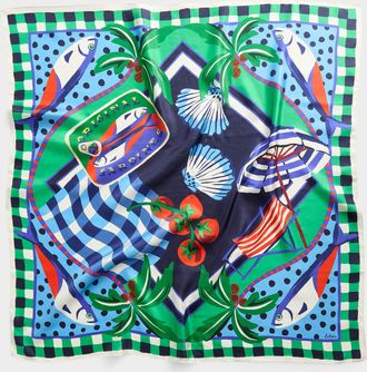 Simons Womens Pure silk beach picnic scarf