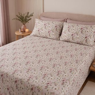 Dmora Funda N&oacute;rdica Matrimonial Sadakare, Almohada Incluida, Lavable En Lavadora Y Secadora, 300x250 Cm Lila Violeta