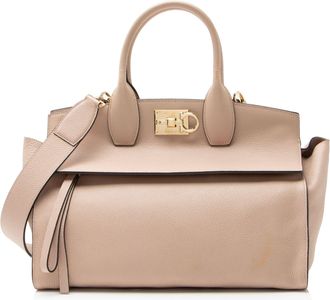 Ferragamo Ferragamo Leather Studio Large Satchel