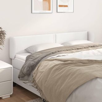 vidaXL Cabecero De Cuero Sint&eacute;tico Blanco 203x23x78/88 Cm Vidaxl