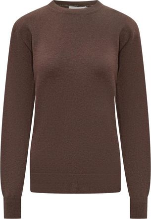Stella McCartney Trui met ronde hals - Dames - Ronde hals truien - Bruin - XS - Wol - Truien & Vesten