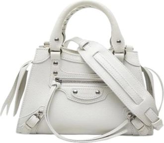 Balenciaga Pre-owned Mini Neo Classic City - Dames - Vintage Mini Tas - Wit - ONE Size - Leer - Vintage