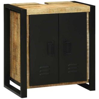 vidaXL Mueble De Lavabo Marr&oacute;n 55 X 35 X 60 Cm Madera De Mango Maciza Vidaxl