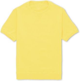 Fortela Ohio Brushed Jersey Short Sleeve Sweatshirt in Yellow at Nordstrom, Size X-Large Eu