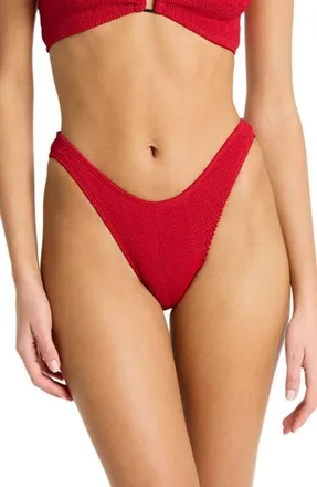 Bond-Eye BOUND by Bond-Eye Sign Bikini Bottoms in Baywatch Red at Nordstrom