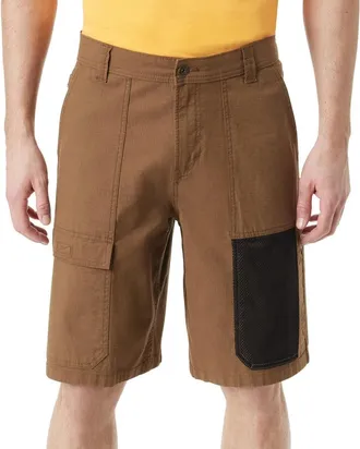 G.H. Bass & Co. Bass Outdoor Explorer Shorts Mens Brown Stretch 11 Flat Front Cargo FTS38