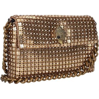 Kurt Geiger Tassen, Dames, Geel, ONE Size, Wol, Feestbloem Schoudertas