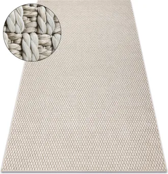 RugsX Rugsx - Alfombra Origi 3555 Crema - Hilo De Sisal Tejido Plano Beige 116x170 Cm