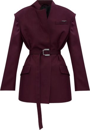 The Attico Blazer met ceintuur - Paars