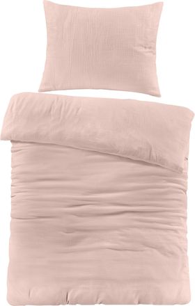 Novel Wendebettw&auml;sche, Hellrosa, Textil, Uni, 140x200 cm, pflegeleicht, atmungsaktiv, weiche und anschmiegsame Oberfl&auml;che, dicht gewebtes Garn, Heimtextilie