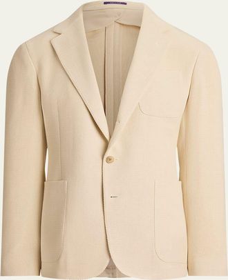Ralph Lauren Purple Label Mens Cotton Panama Weave Single-Breasted Blazer