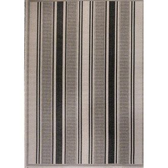 Jonathan Y Designs Haynes Modern Double Stripe Indoor/Outdoor Area Rug in Black/beige at Nordstrom, Size 4Ft 0In X 6Ft 0In