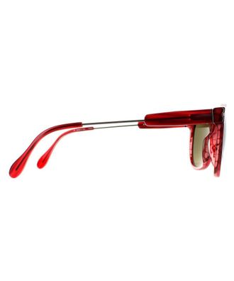 Serengeti Eyewear Round Mens Gunmetal Red Streaky Mineral Polarized 555nm Amboy - Grey - One Size