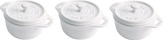 Staub Ceramic 3-pc Mini Round Cocotte Set