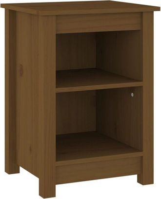 vidaXL Vidaxl - Mesita de noche madera maciza de pino marrón miel 40x35x55 cm