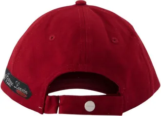 Lanvin Unisex Etiquette Cap - Lanvin Cotton Red Accessories Hats