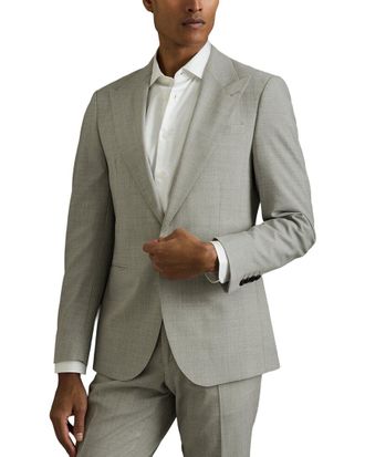 Reiss Slice Peak Check Wool-Blend Blazer