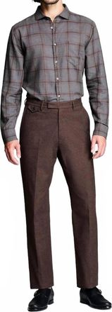 Billy Reid Mens Grid Plaid Pickwick Shirt In Demitasse Multi