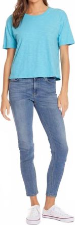 Mod-o-doc Shrunken Boxy Crew Tee In Mermaids Tale